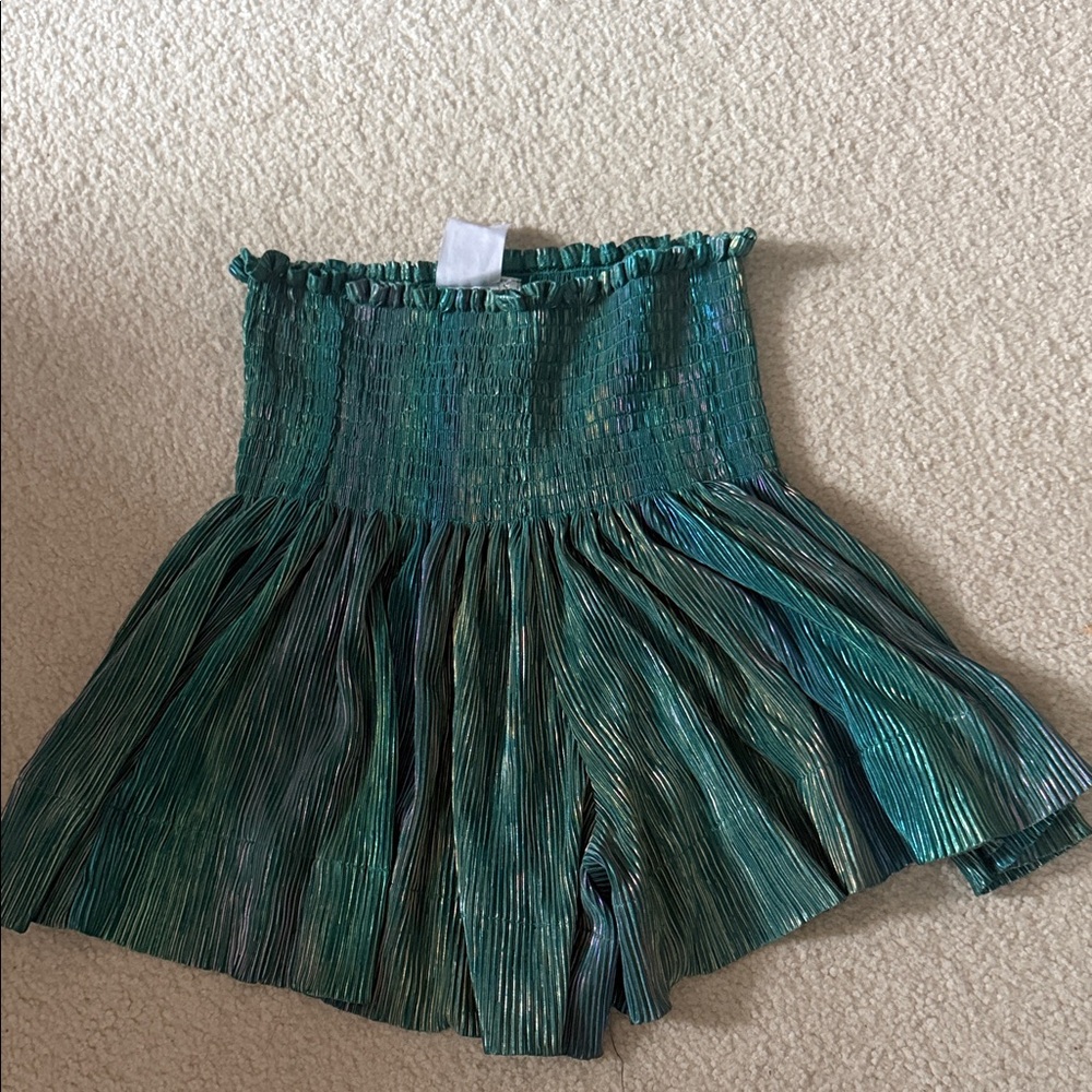 QUEEN OF SPARKLES High Waist Green Shorts